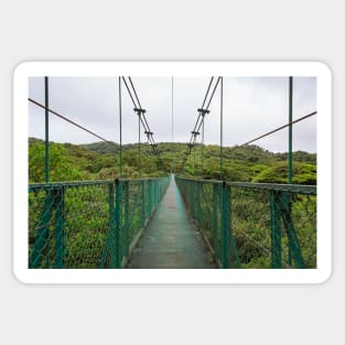 Suspension bridge in rainforest Sticker